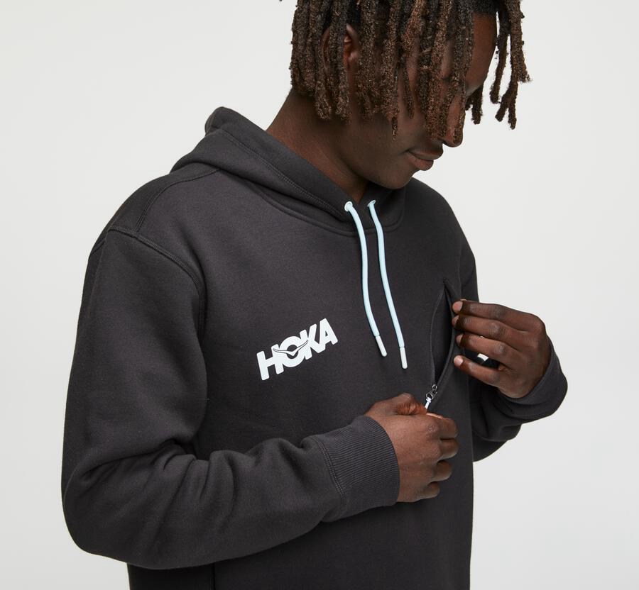 Hoka Performance - Men's Hoodie - Black - UK 091CVTKFH